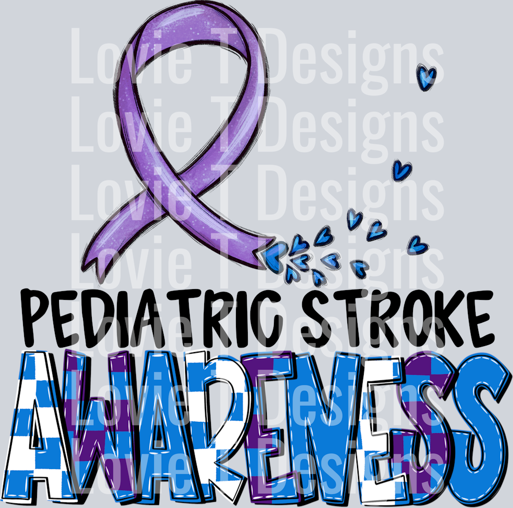 Awareness Pediatric Stroke Blk