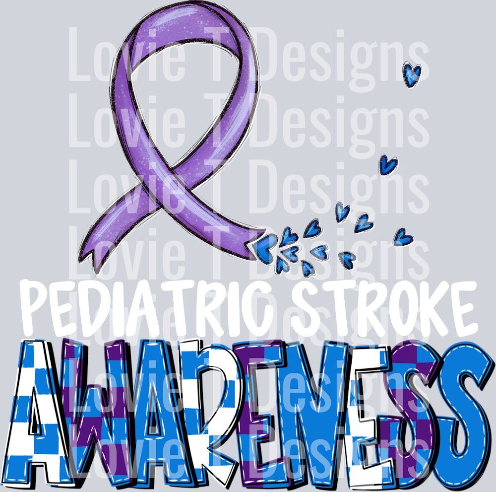 Awareness Pediatric Stroke White