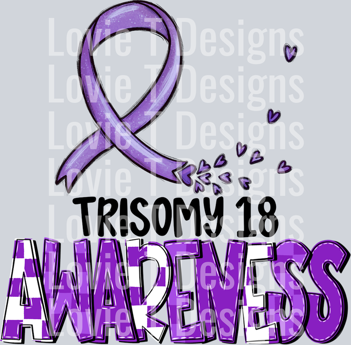 Awareness Trisomy18 Blk