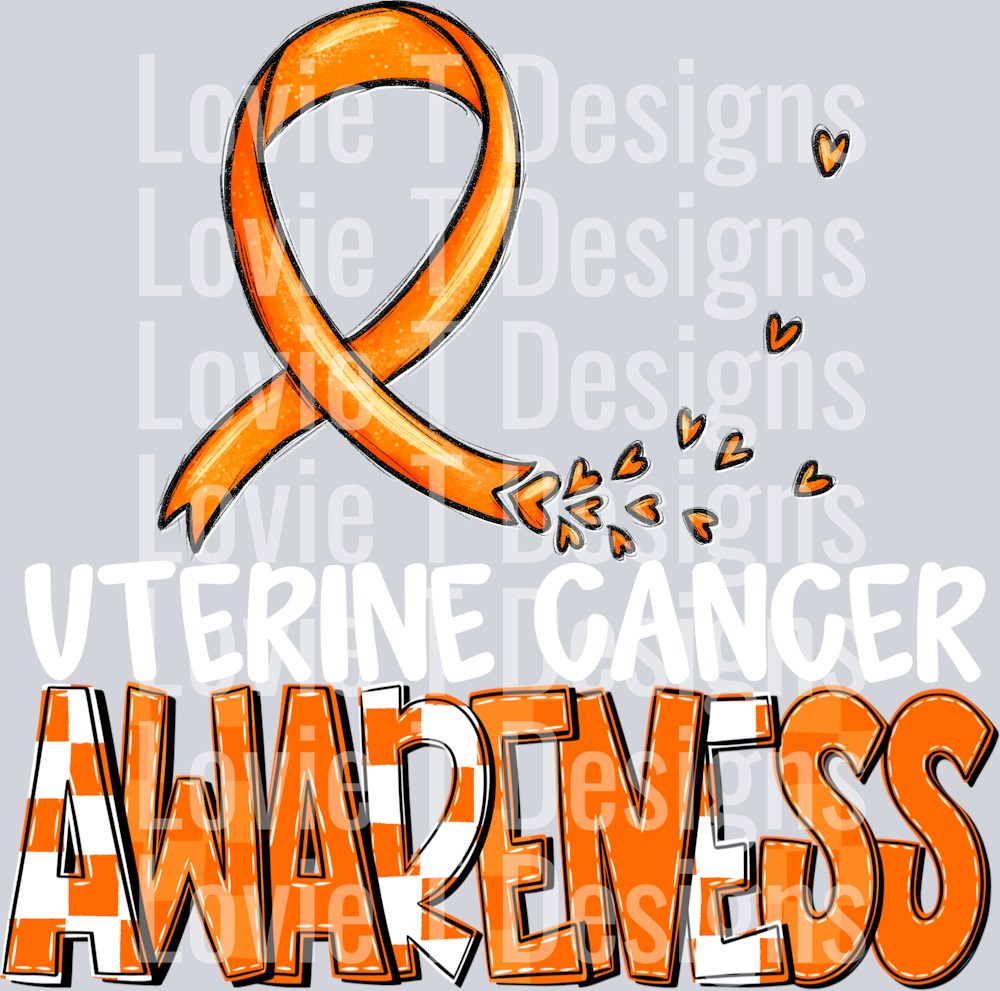 Awareness Uterine Cancer White