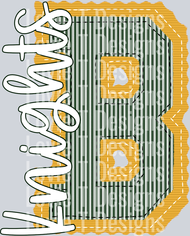 B KNIGHTS YELLOW BASE DARK GREEN TOP