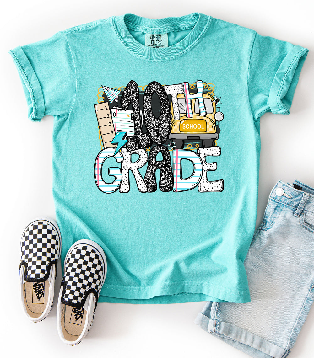 B2s Grade Levels Bus 10Th Grade DTF transfer design – image 1
