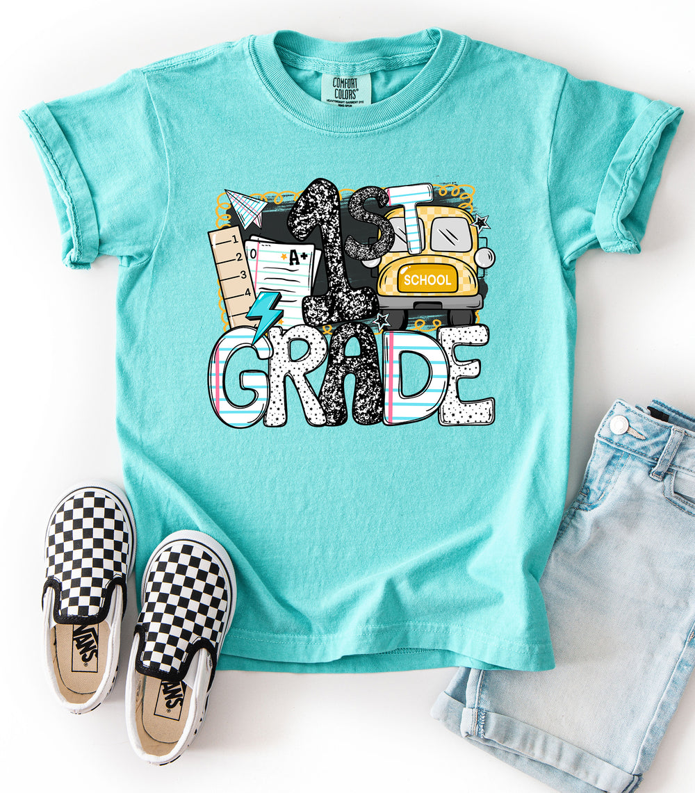 B2s Grade Levels Bus 1St Grade DTF transfer design – image 1