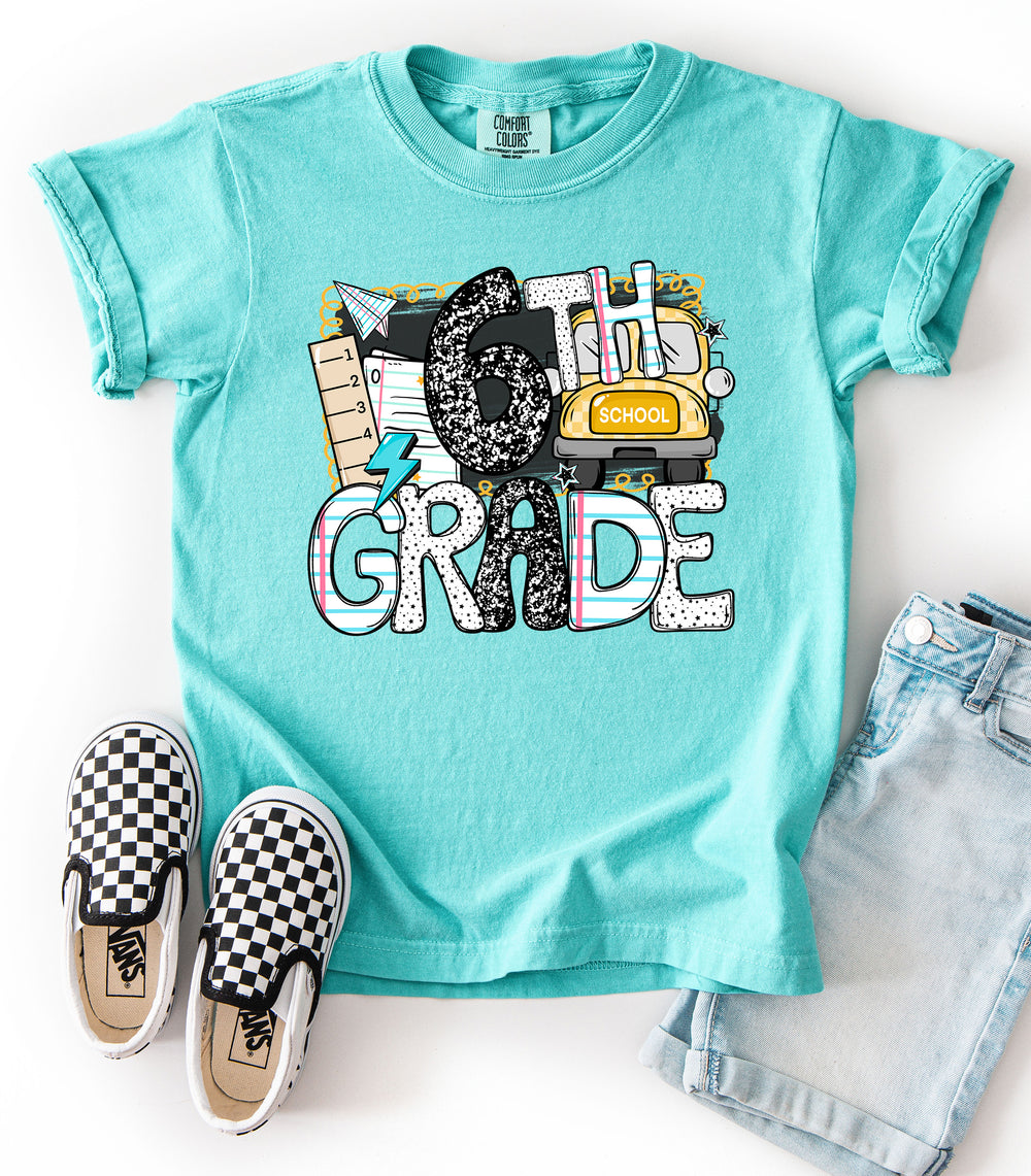 B2s Grade Levels Bus 6Th Grade DTF transfer design – image 1