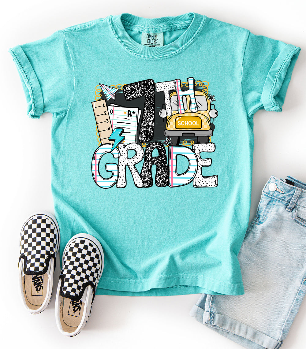 B2s Grade Levels Bus 7Th Grade DTF transfer design – image 1