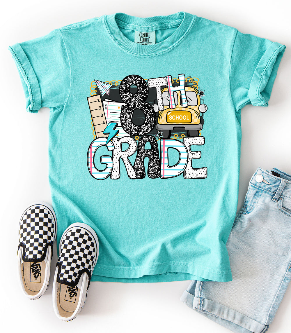B2s Grade Levels Bus 8Th Grade DTF transfer design – image 1