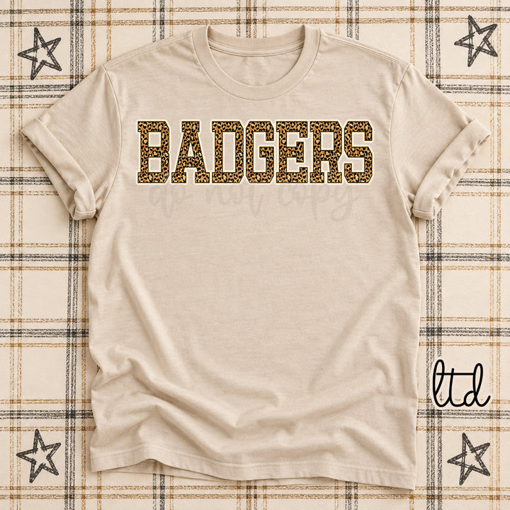 Badgers Dark Leopard Mascots DTF transfer