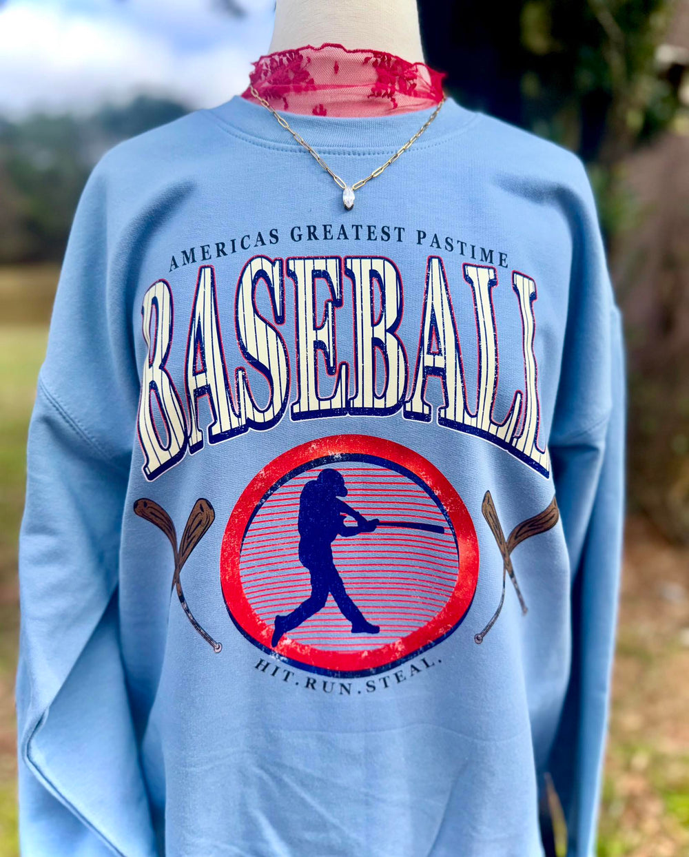 Baseball Hit Run Steal DTF transfer design