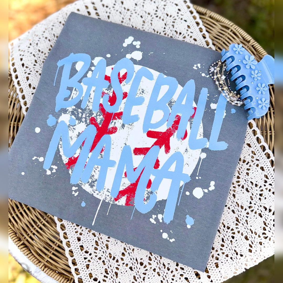 Baseball Mama Splatter – DTF Transfer – product image