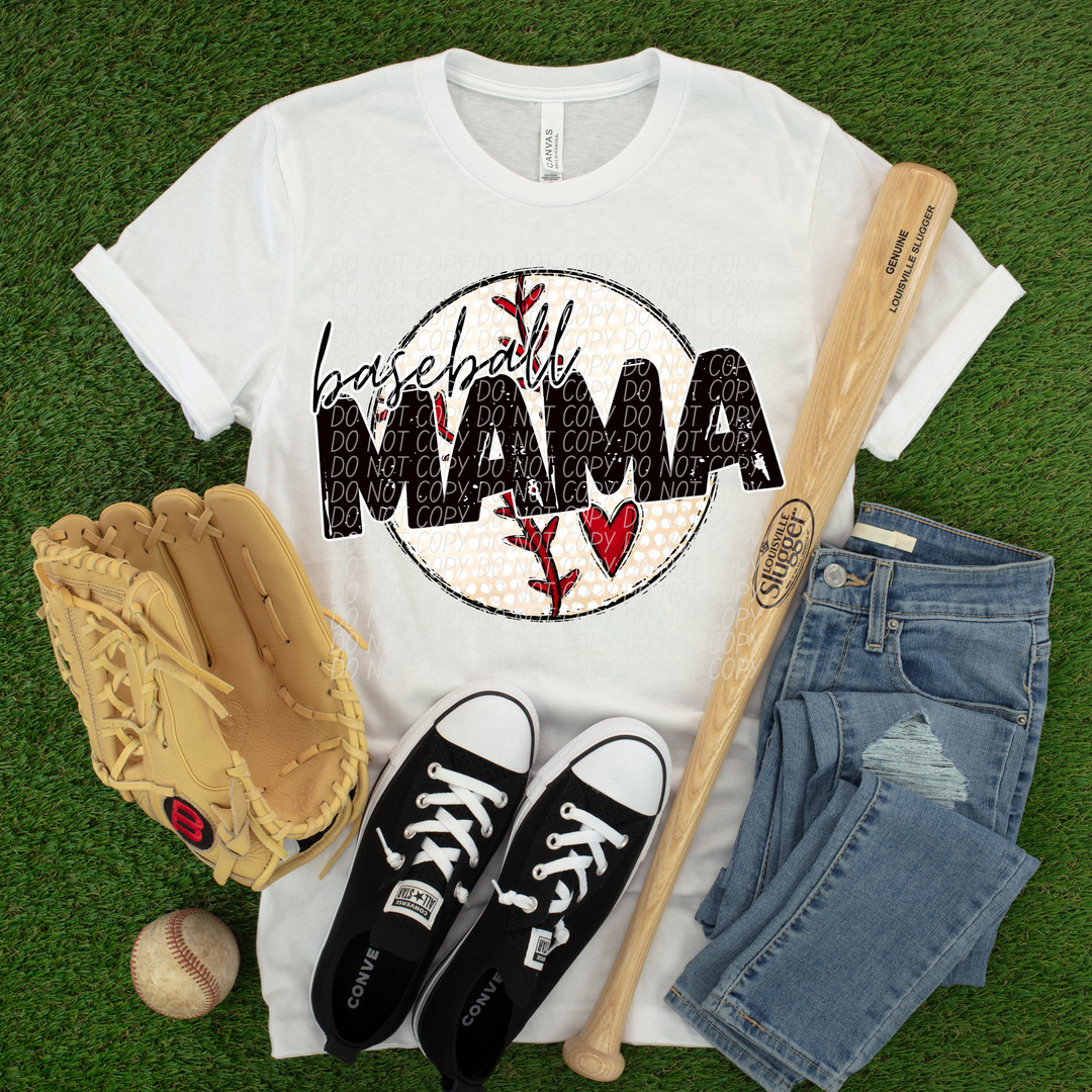 BASEBALL MAMA W HEART