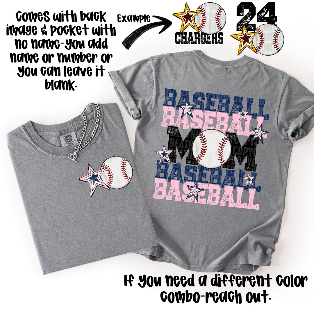 BASEBALL MOM NAVY PINK