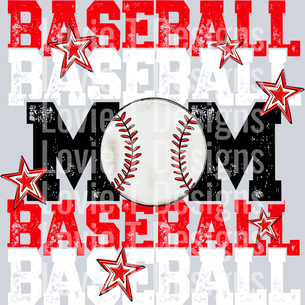 Baseball Mom_Red White