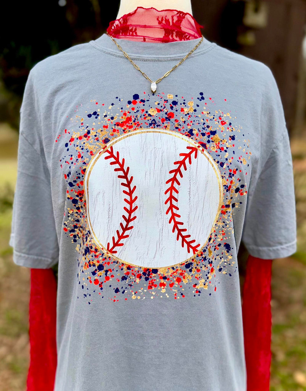 Baseball Paint Splatter DTF transfer design