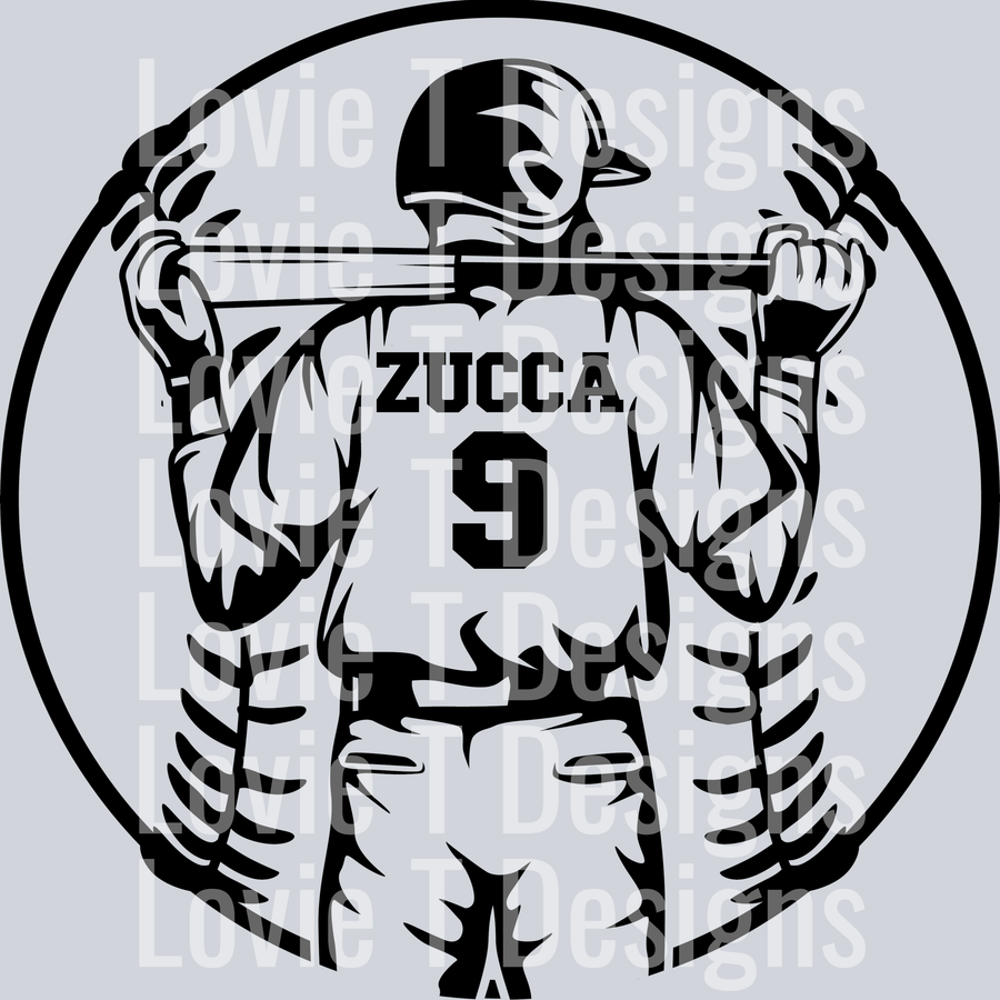 BASEBALL PLAYER BACK ZUCCA 9