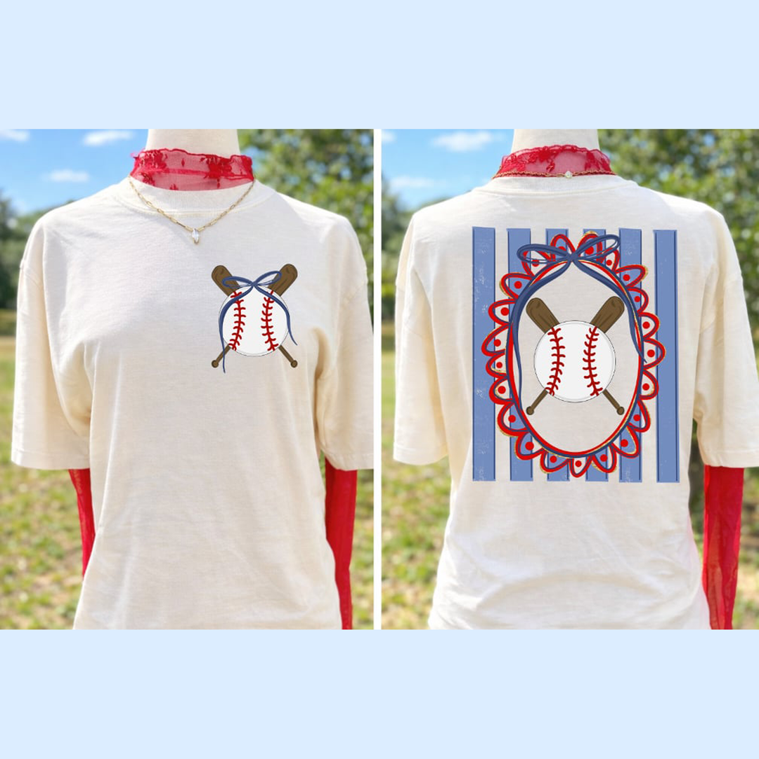 Baseball Stripes Pocket – DTF Transfer – product image