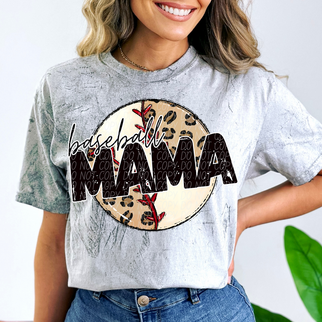 BASEBALLL MAMA LEOPARD