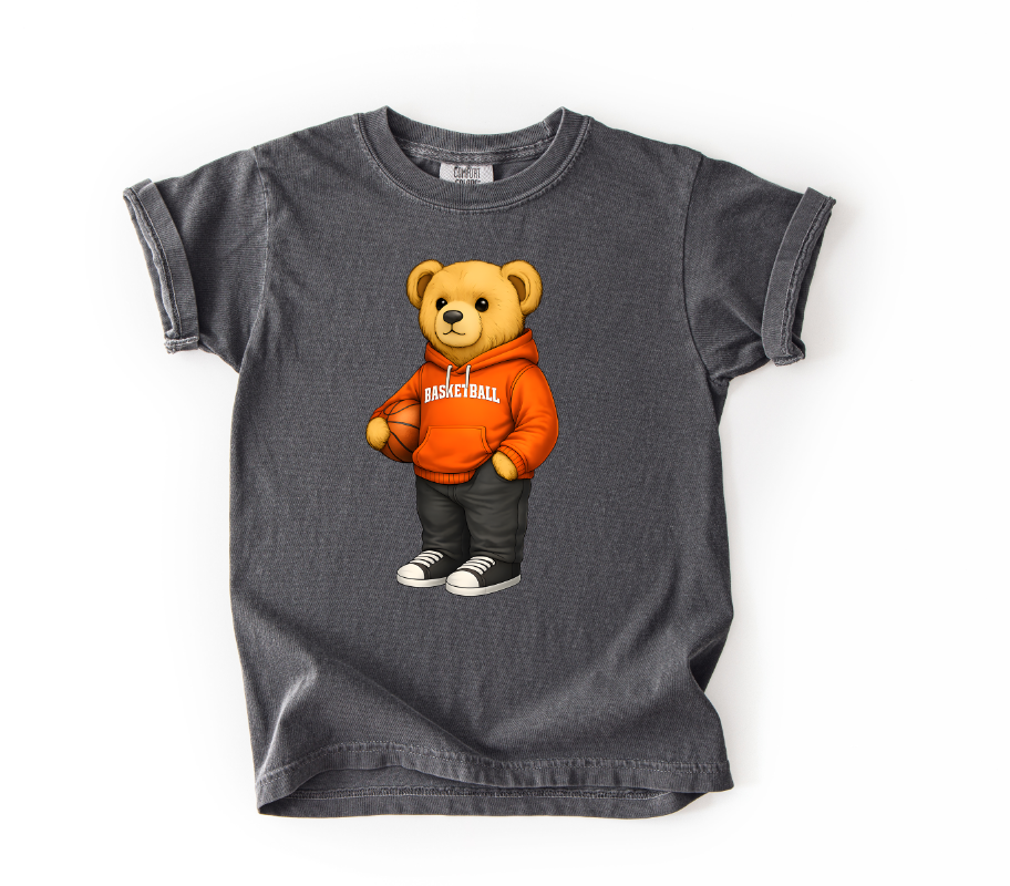 Basketball Bear Hoodie DTF transfer design