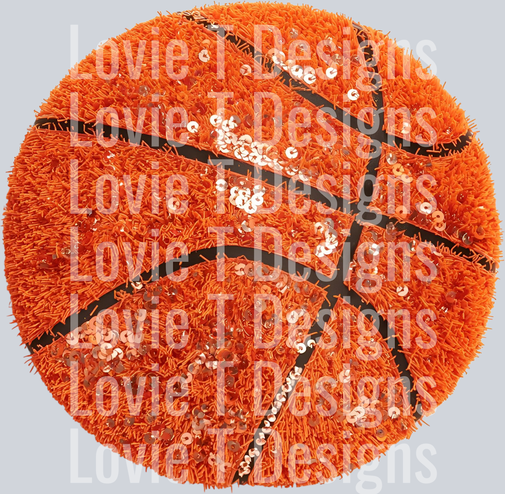 BASKETBALL FAUX YARN SEQUIN
