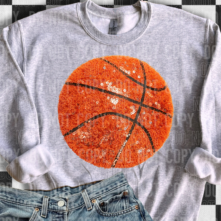 BASKETBALL FAUX YARN SEQUIN