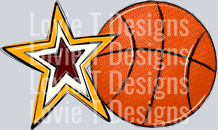 Basketball Mom_Maroon YELLOW GOLD Pocket