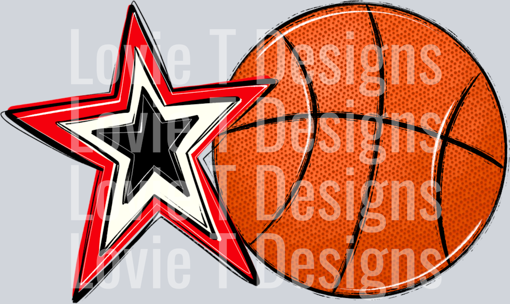 Basketball Mom_Red BLACK Pocket