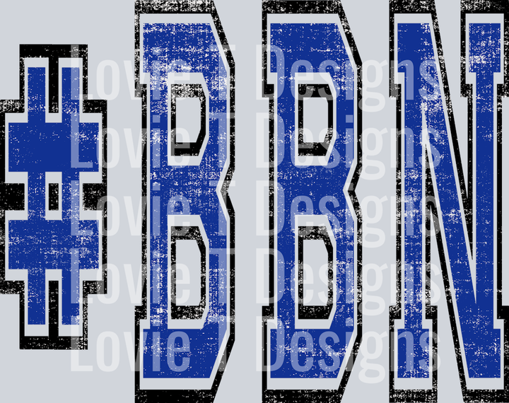 #BBN ROYAL BLUE AND BLACK VARSITY STYLE