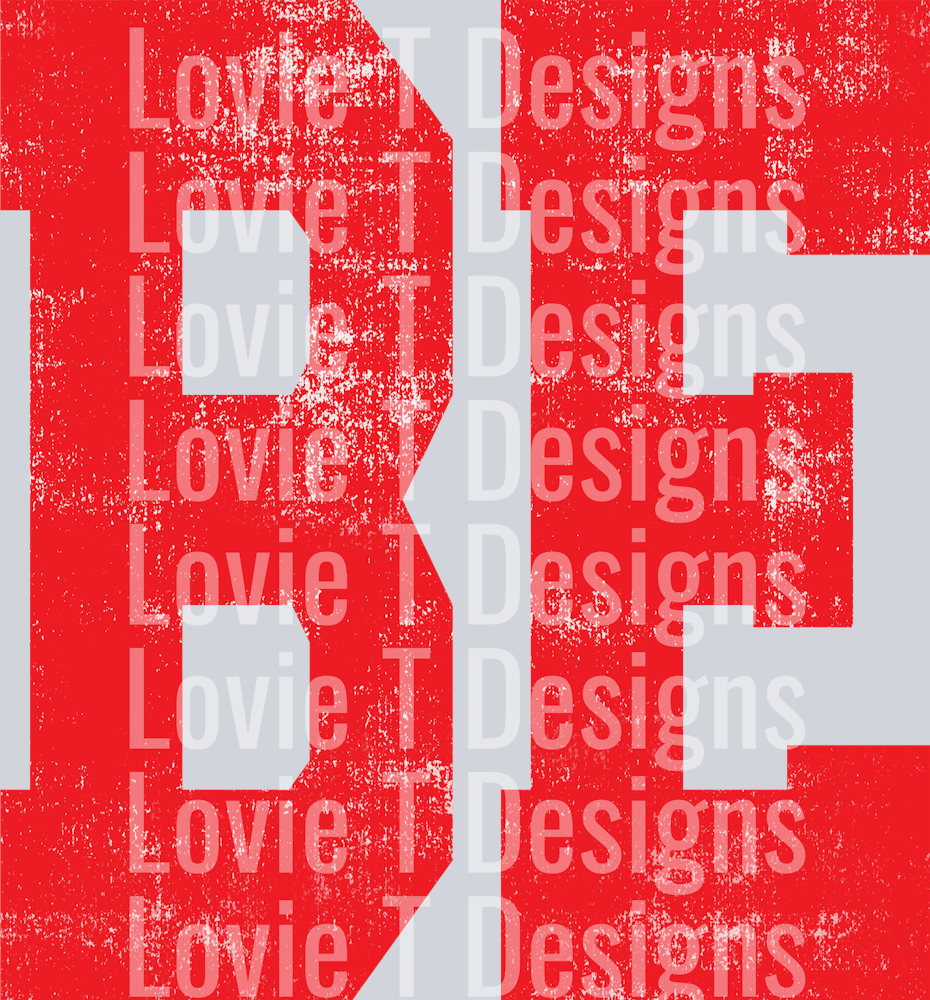 BE RED OVERSIZED DISTRESSED