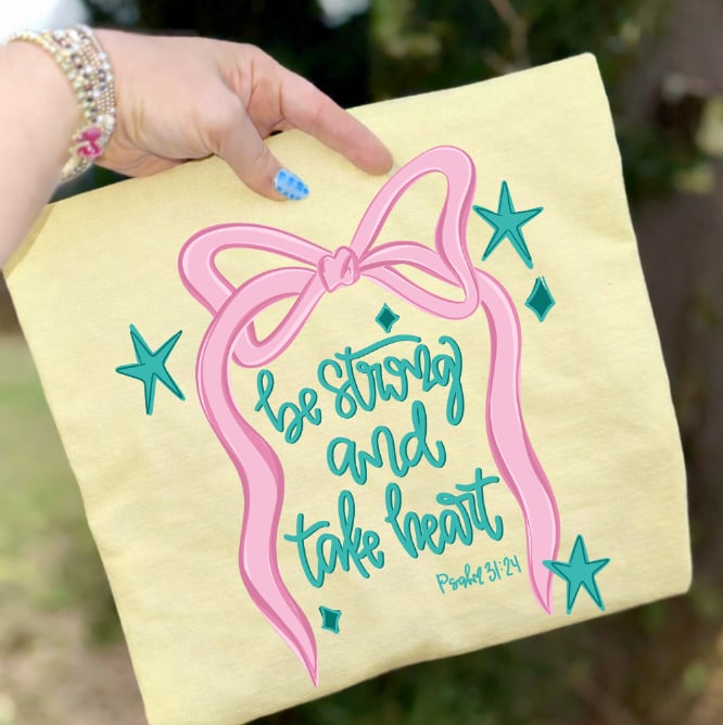 Be Strong Faith DTF transfer design