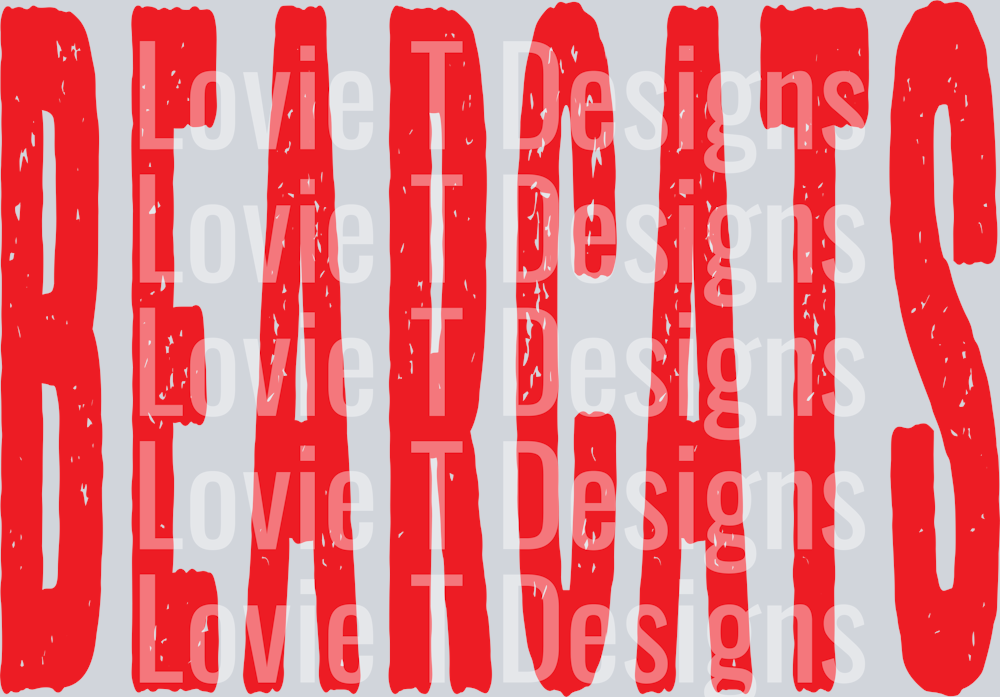 BEARCATS RED OVERIZED GRUNGE MASCOT