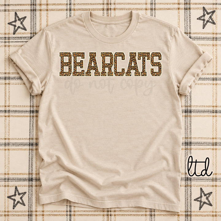 Bearcats Dark Leopard Mascots DTF transfer