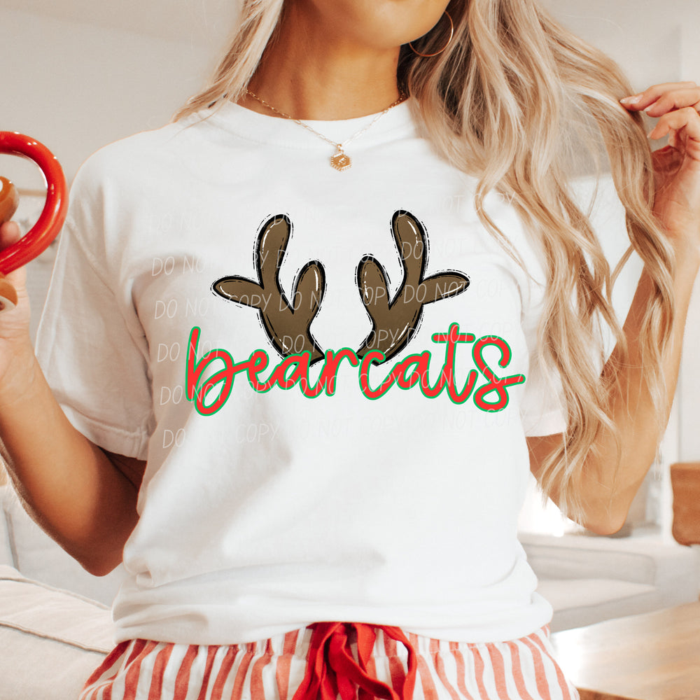 Bearcats Reindeer mascot DTF transfer