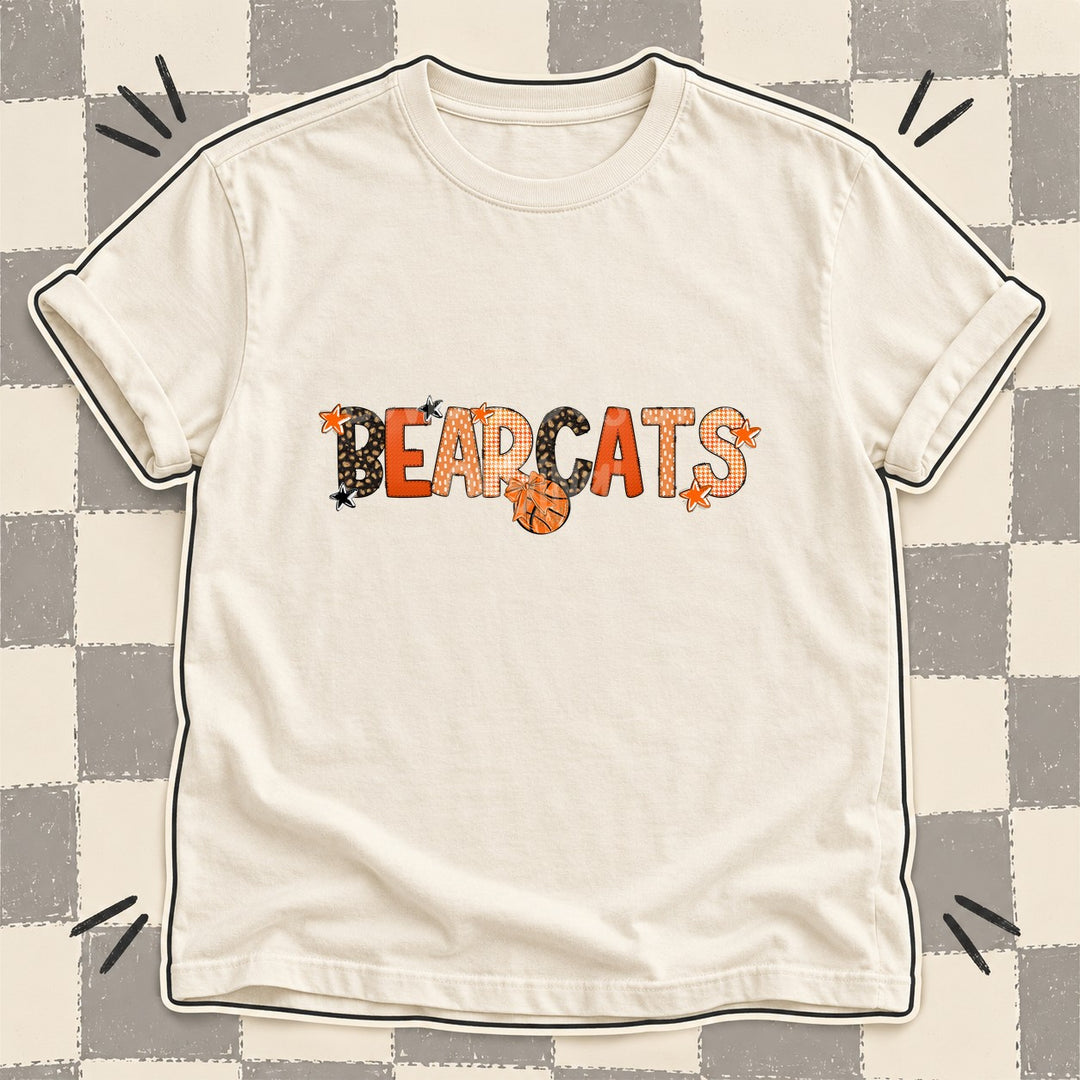 Bearcats Mixed Doodle Basketball Mascots – Leopard Court DTF transfer mockup
