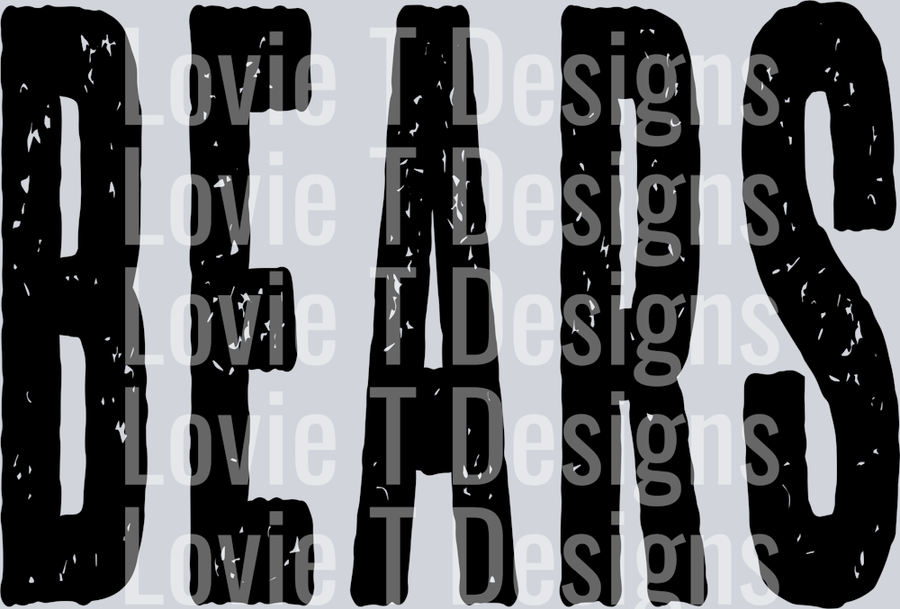 BEARS BLACK OVERSIZED GRUNGE MASCOT