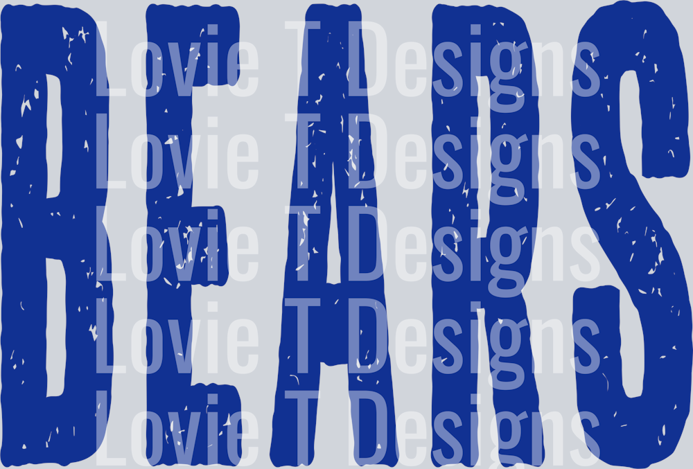 BEARS ROYAL OVERSIZED GRUNGE MASCOT