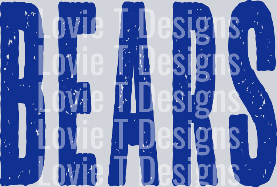 BEARS ROYAL OVERSIZED GRUNGE MASCOT