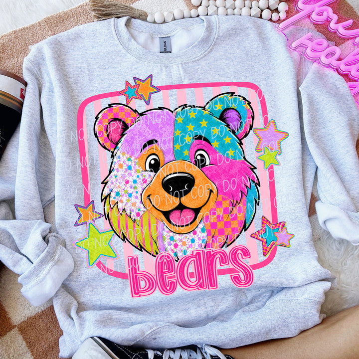 Bears Funky Fresh mascot DTF transfer