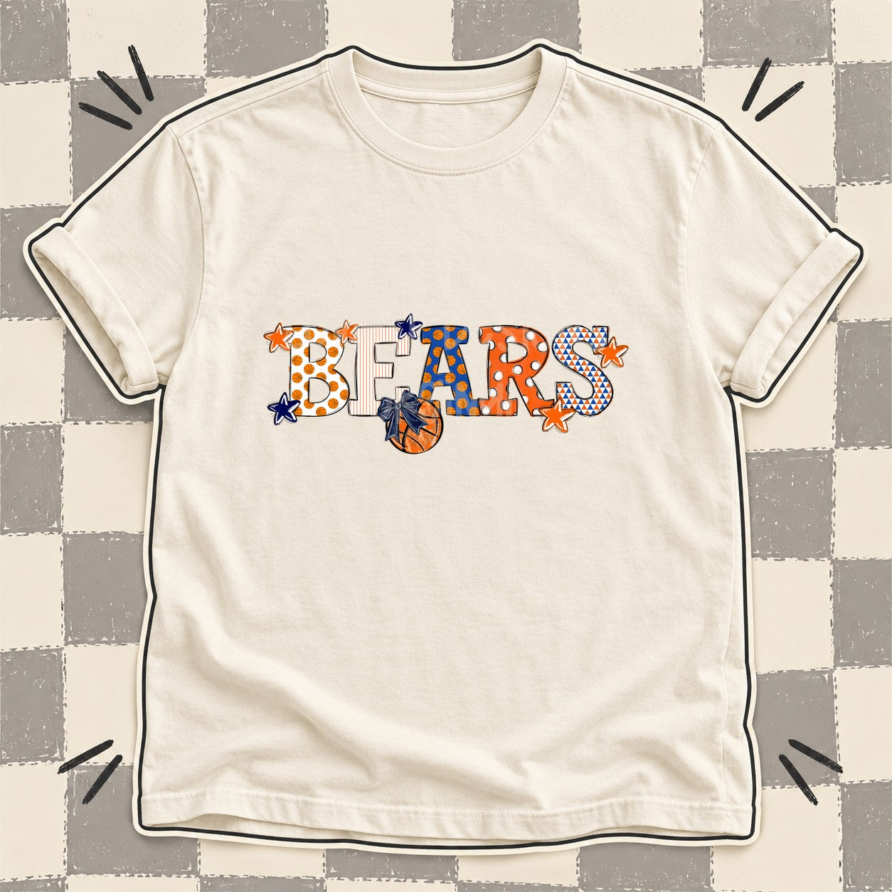 Mixed Doodle Basketball Mascots – Court Classic Bears design