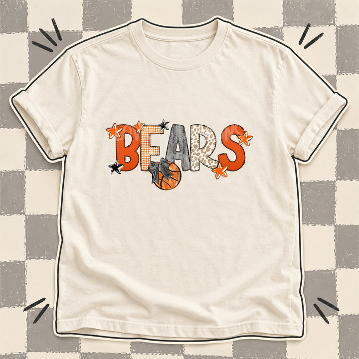Bears Mixed Doodle Basketball Mascots – Hoops Houndstooth DTF transfer mockup