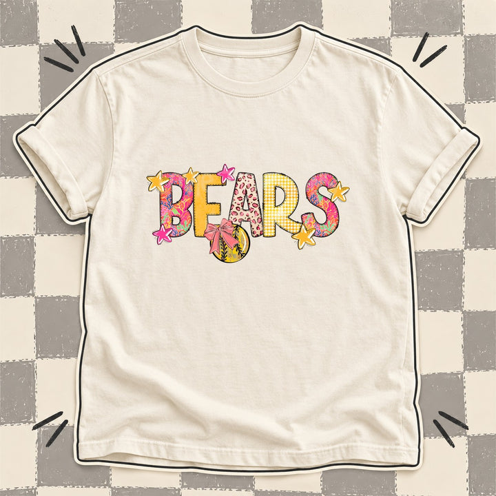 Bears Mixed Doodle Softball Mascots – Softball Brights DTF transfer mockup