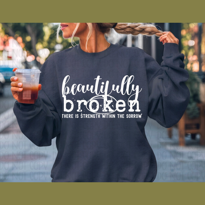 Beautifully Broken White – DTF Transfer