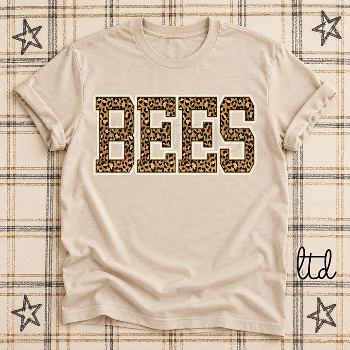 Bees Dark Leopard Mascots DTF transfer mockup