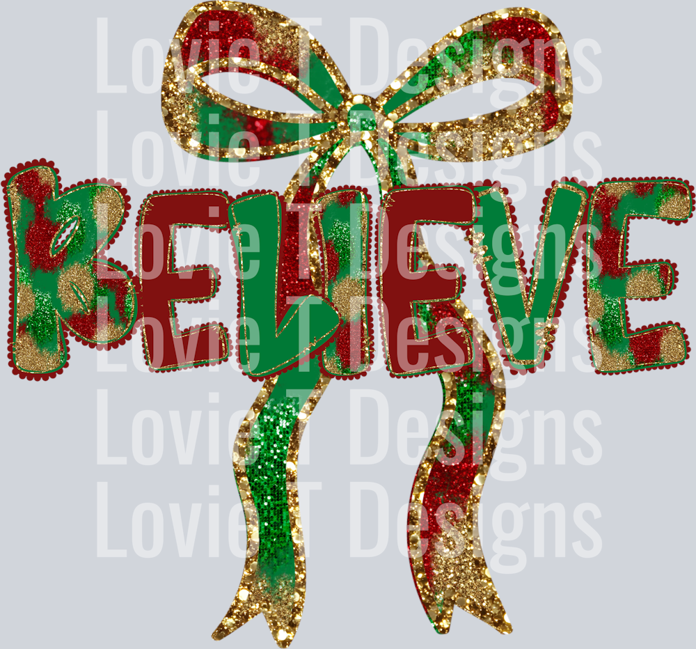 Believe Christmas Bow