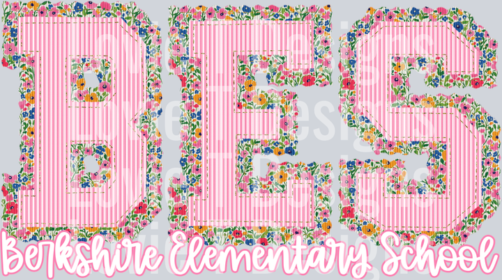 BES Berkshire Elementary School Pink Prepster Floral