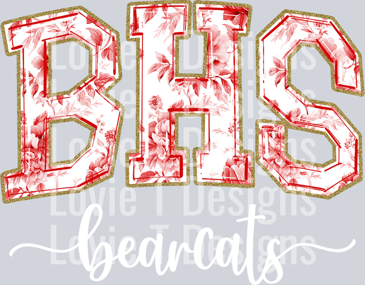 BHS BEARCATS RED TOILE