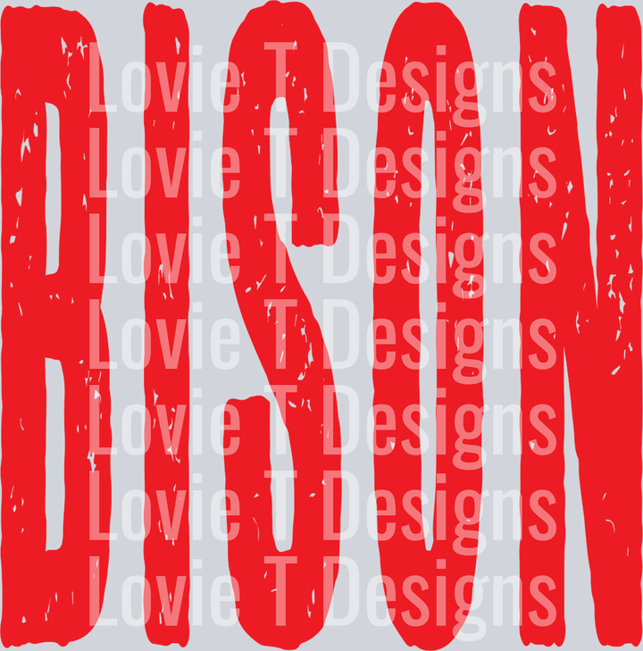 BISON OVERSIZED GRUNGE RED