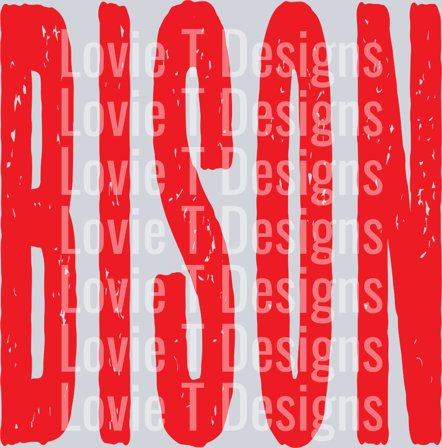 BISON OVERSIZED GRUNGE RED