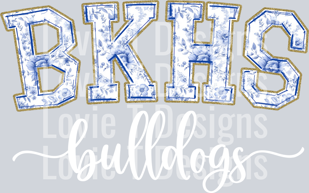 BKHS BULLDOGS BLUE TOILE