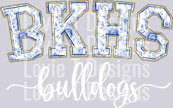 BKHS BULLDOGS BLUE TOILE