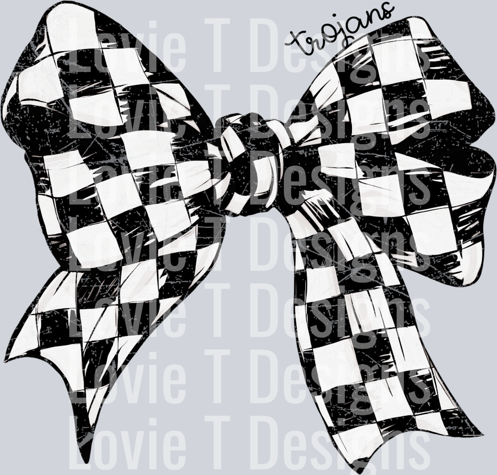 BLACK AND WHITE CHECKER BOW TROJANS