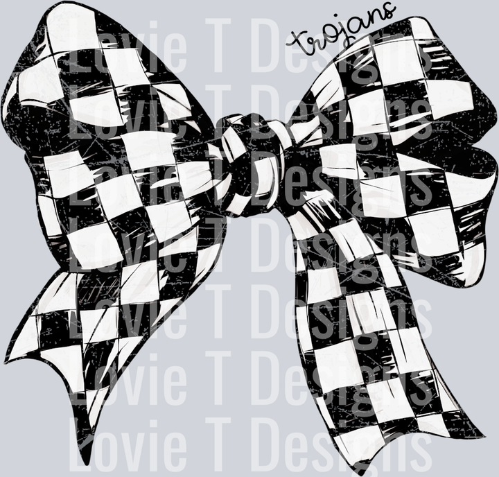 BLACK AND WHITE CHECKER BOW TROJANS